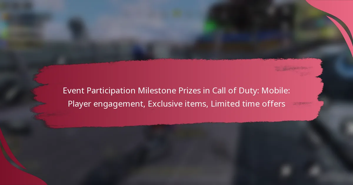 Event Participation Milestone Prizes in Call of Duty: Mobile: Player engagement, Exclusive items, Limited time offers