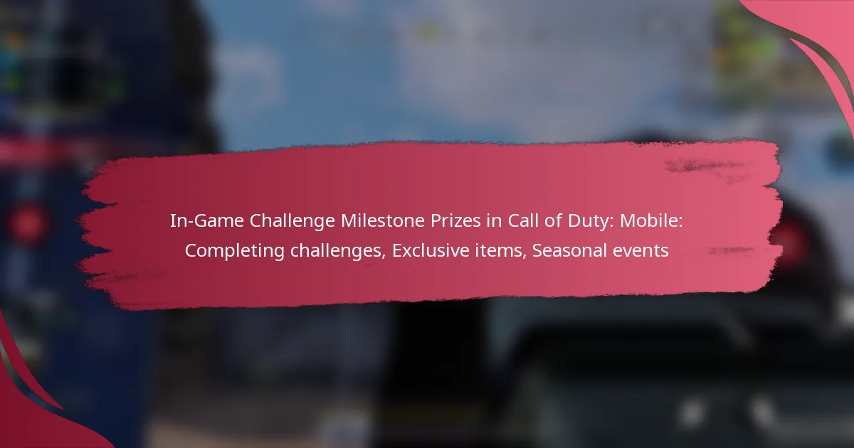 In-Game Challenge Milestone Prizes in Call of Duty: Mobile: Completing challenges, Exclusive items, Seasonal events
