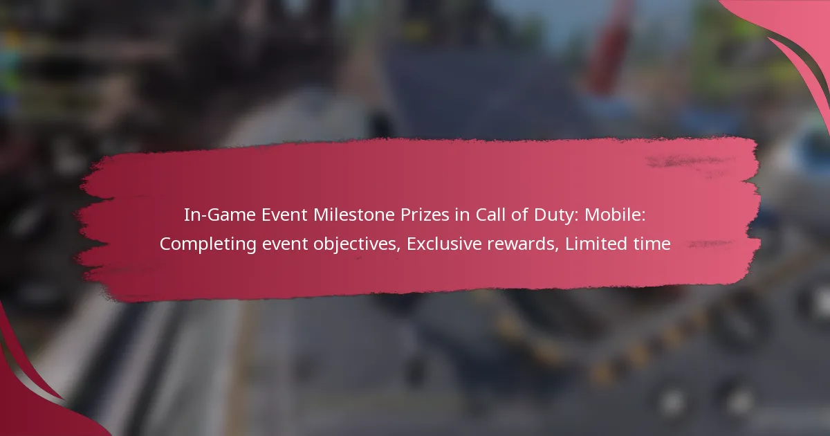 In-Game Event Milestone Prizes in Call of Duty: Mobile: Completing event objectives, Exclusive rewards, Limited time