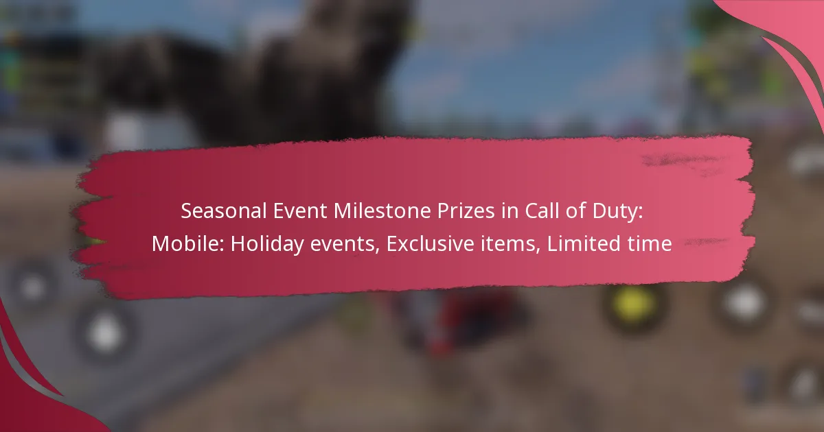 Seasonal Event Milestone Prizes in Call of Duty: Mobile: Holiday events, Exclusive items, Limited time