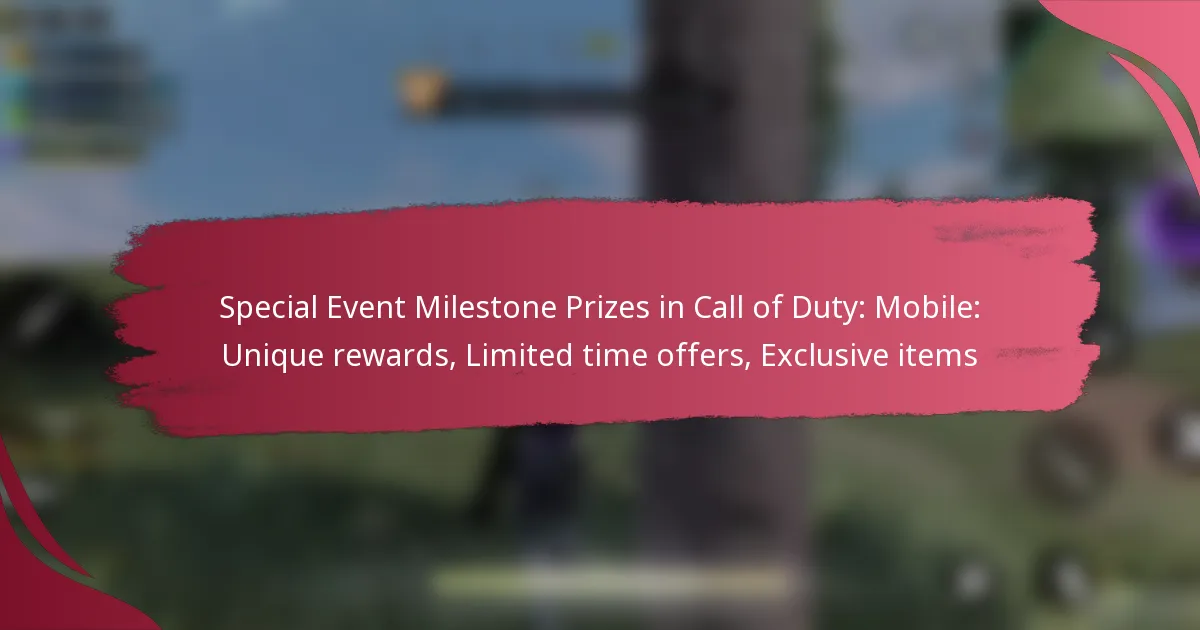 Special Event Milestone Prizes in Call of Duty: Mobile: Unique rewards, Limited time offers, Exclusive items