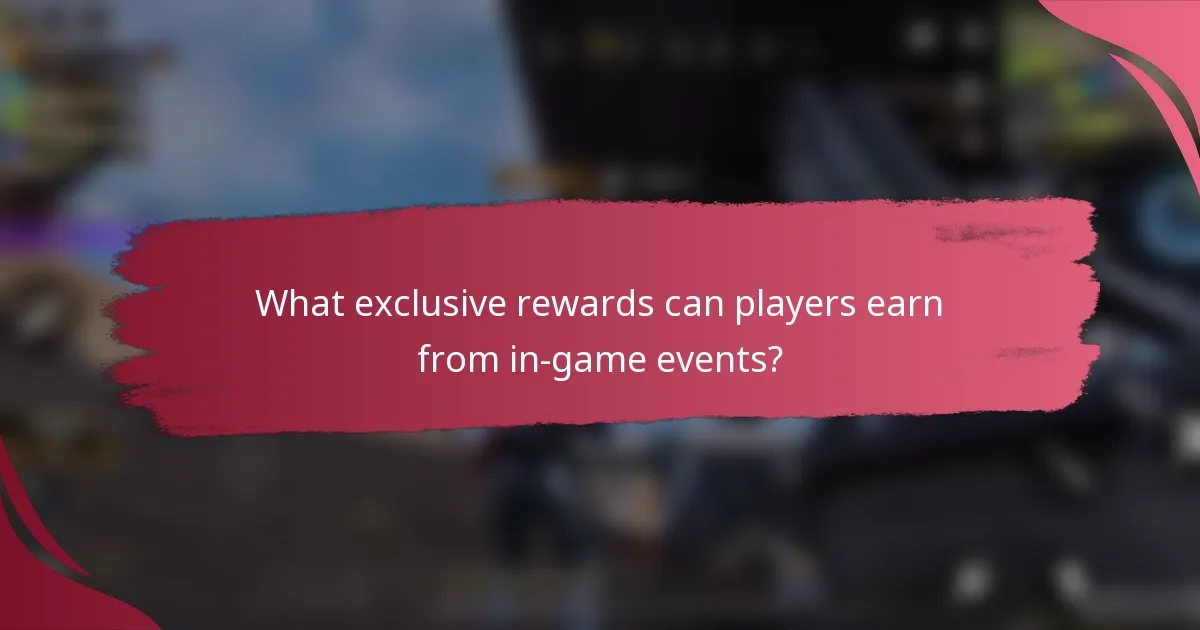What exclusive rewards can players earn from in-game events?